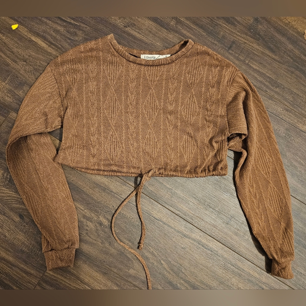 Liberty Love Brown Crop Top